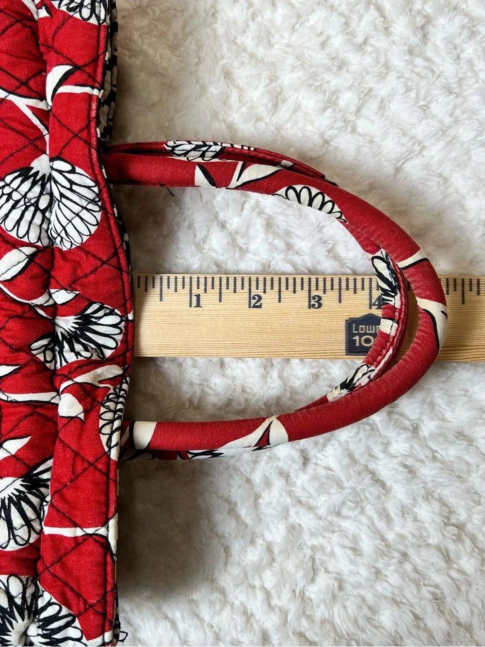 Vera Bradley Red Deco Daisy Small Floral Cinch Tote - Cottagecore Quilted Y2K